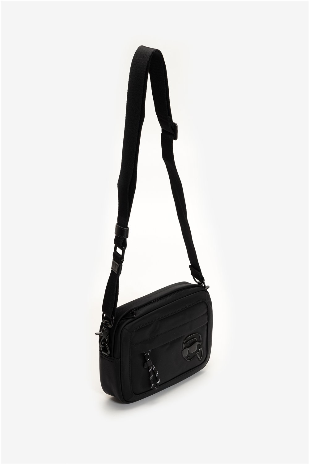 Karl Lagerfeld K/Ikon Nylon Tonal Print Erkek Reporter Çanta