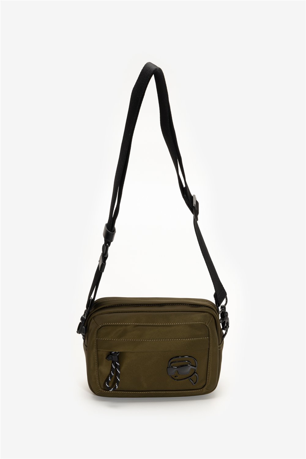 Karl Lagerfeld K/Ikon Nylon Tonal Print Erkek Reporter Çanta