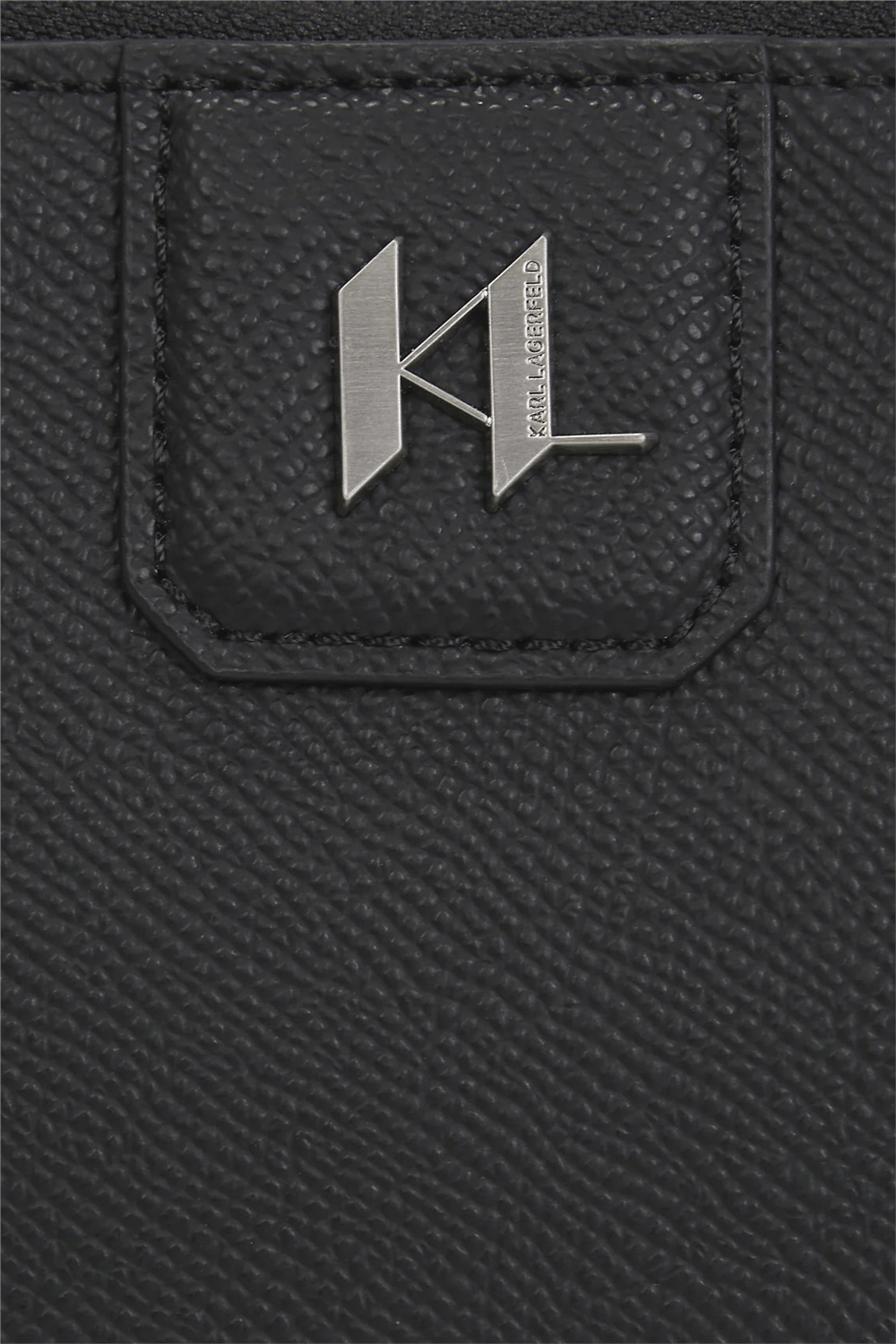 Karl Lagerfeld K/Monogram Leather Erkek Reporter Çanta Siyah