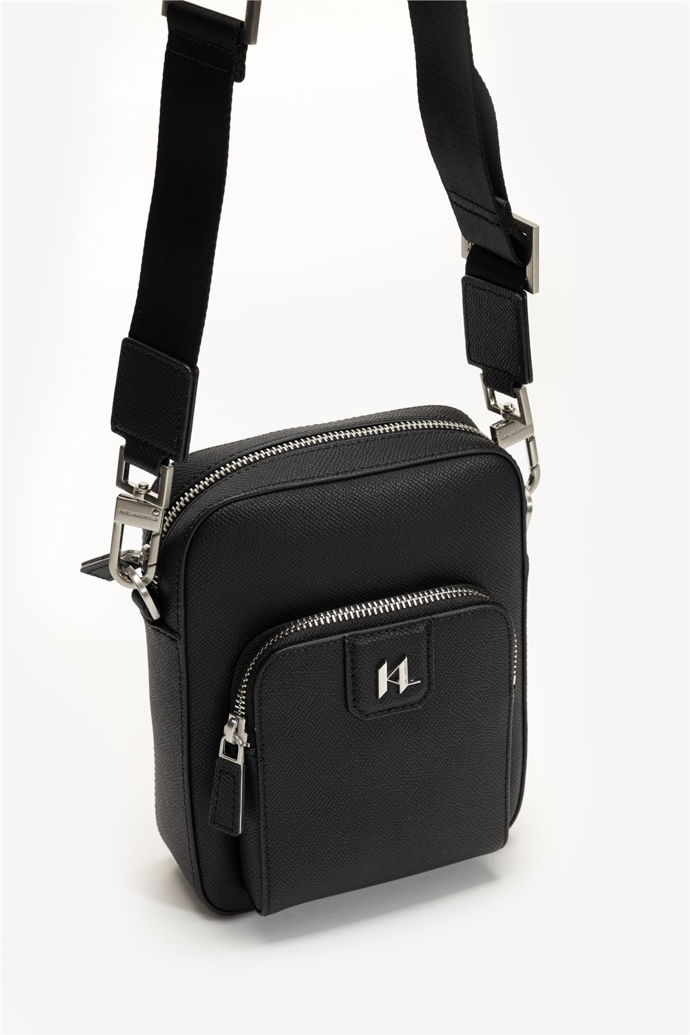 Karl Lagerfeld K/Monogram Leather Erkek Reporter Çanta