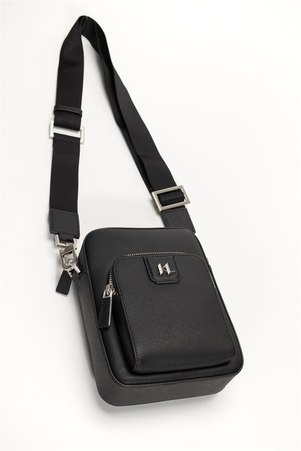 Karl Lagerfeld K/Monogram Leather Erkek Reporter Çanta
