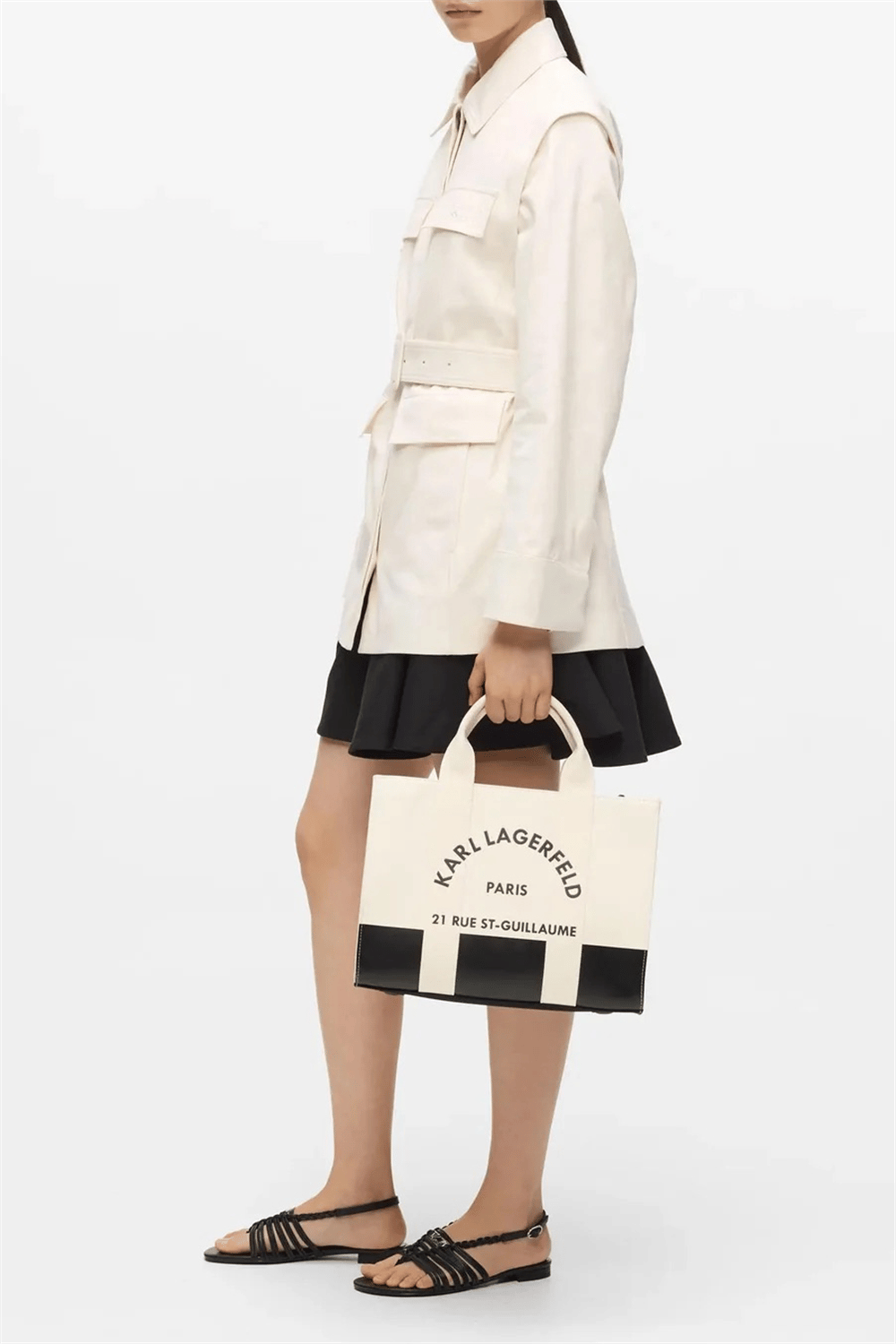 Karl Lagerfeld K/Rsg Square Md Tote Col. Blk Kadın Omuz Çantası Siyah