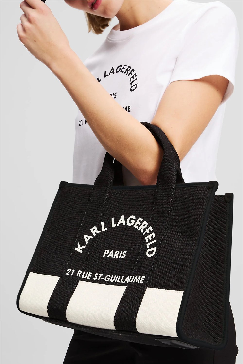 Karl Lagerfeld K/Rsg Square Md Tote Col. Blk Kadın Omuz Çantası Çok Renkli