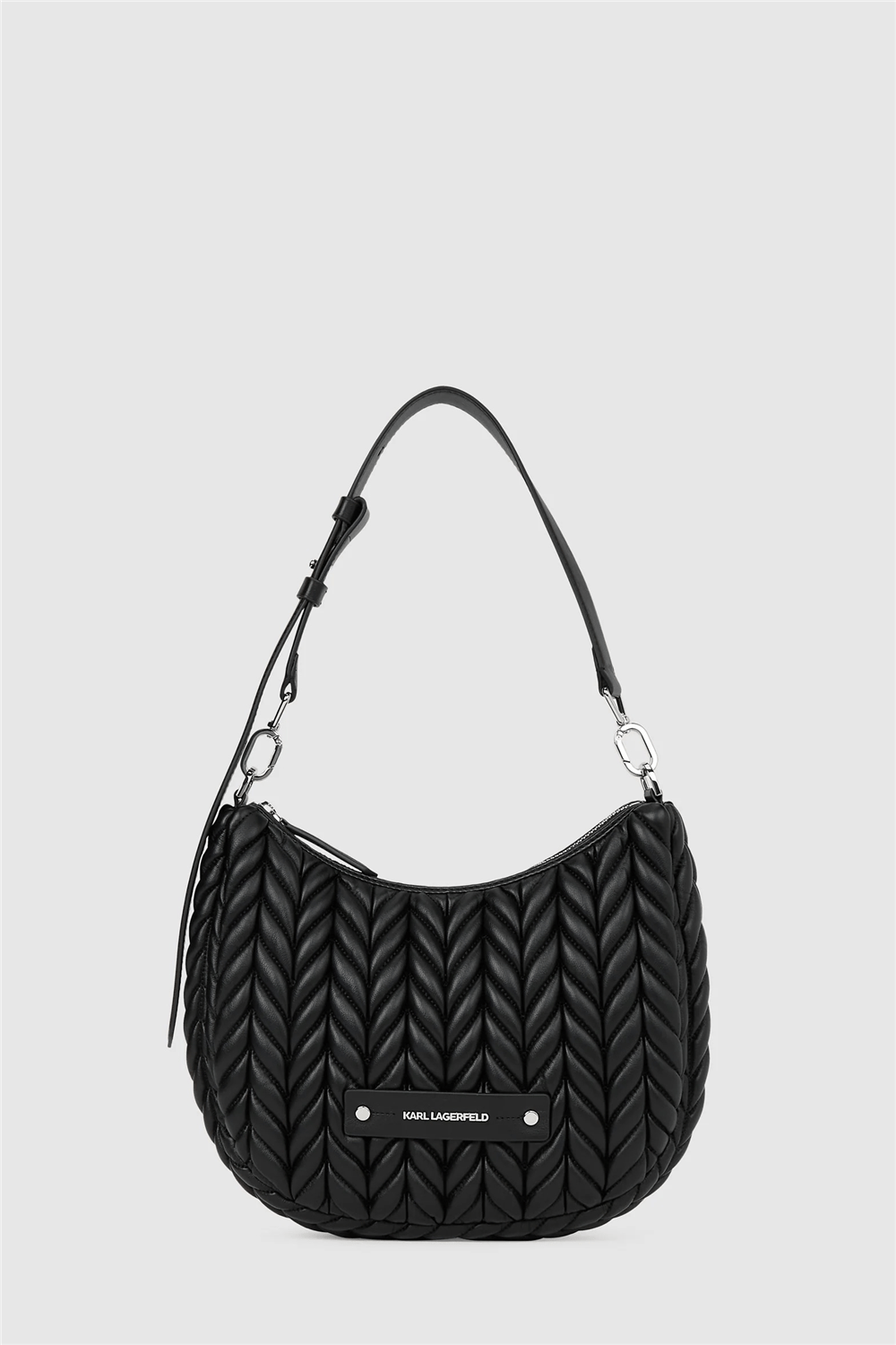 Karl Lagerfeld K/Weave SM Hobo Kadın Mini Omuz Çantası Siyah