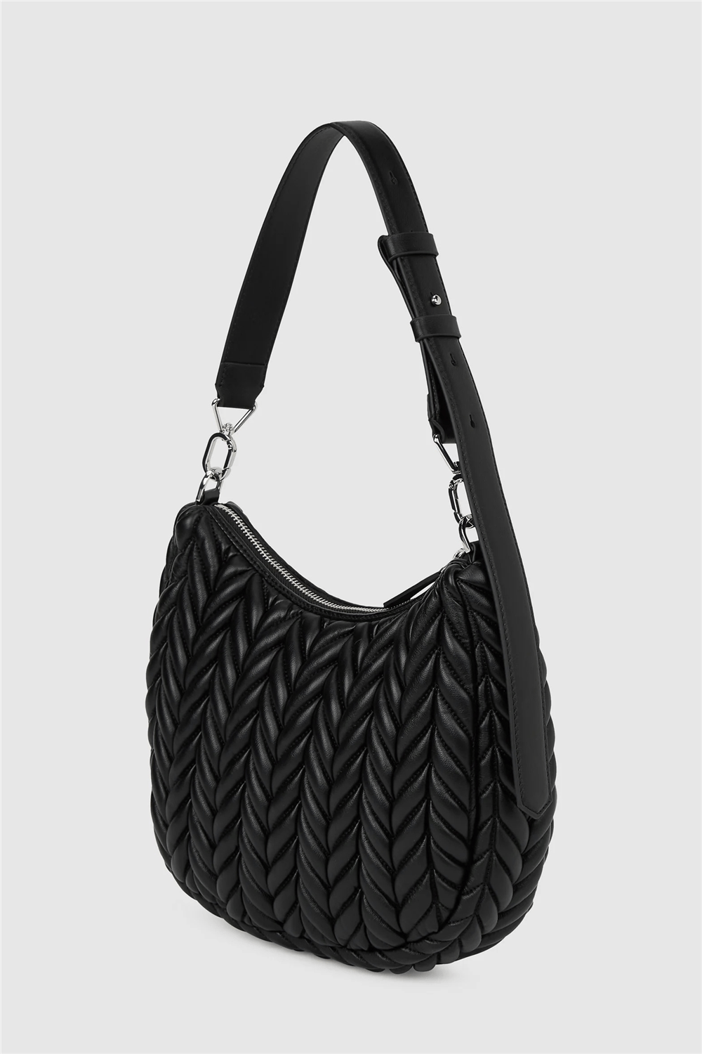 Karl Lagerfeld K/Weave SM Hobo Kadın Mini Omuz Çantası Siyah