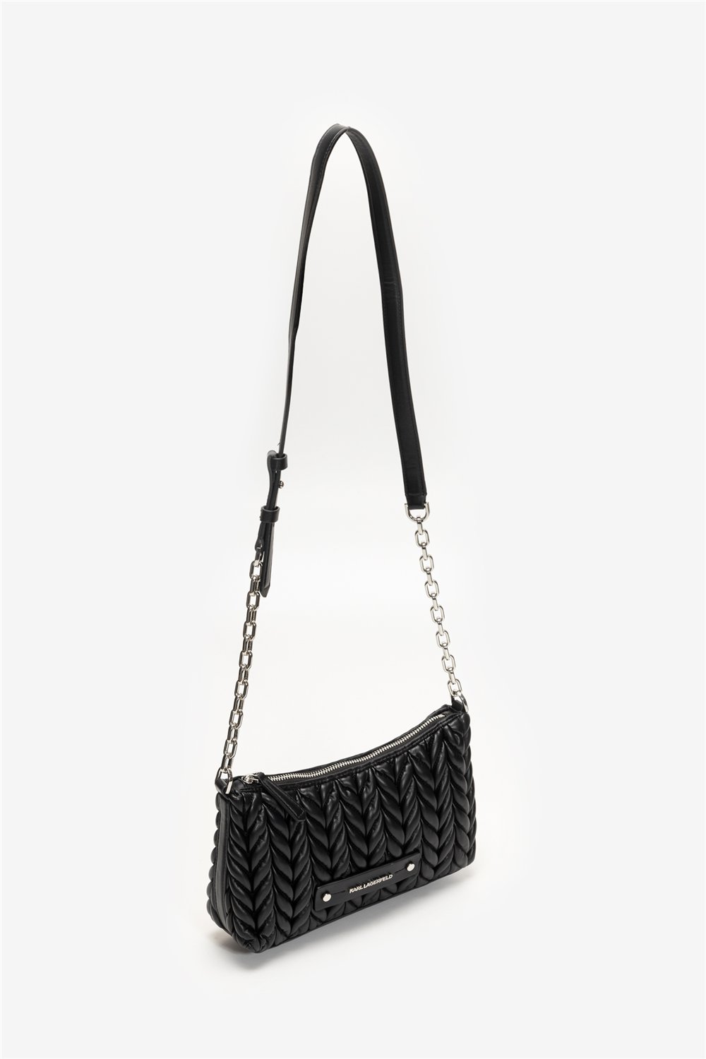 Karl Lagerfeld K/Weave SM Zip Crossbody Kadın Mini Omuz Çantası