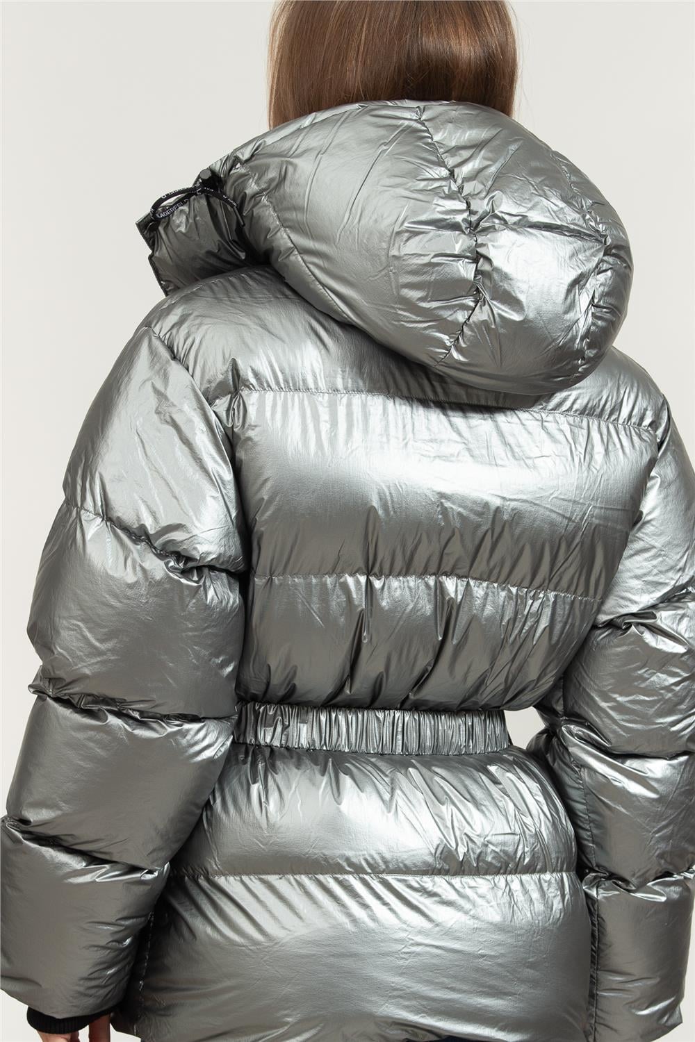 Karl Lagerfeld Metallic Puffer Kadın Şişme Mont