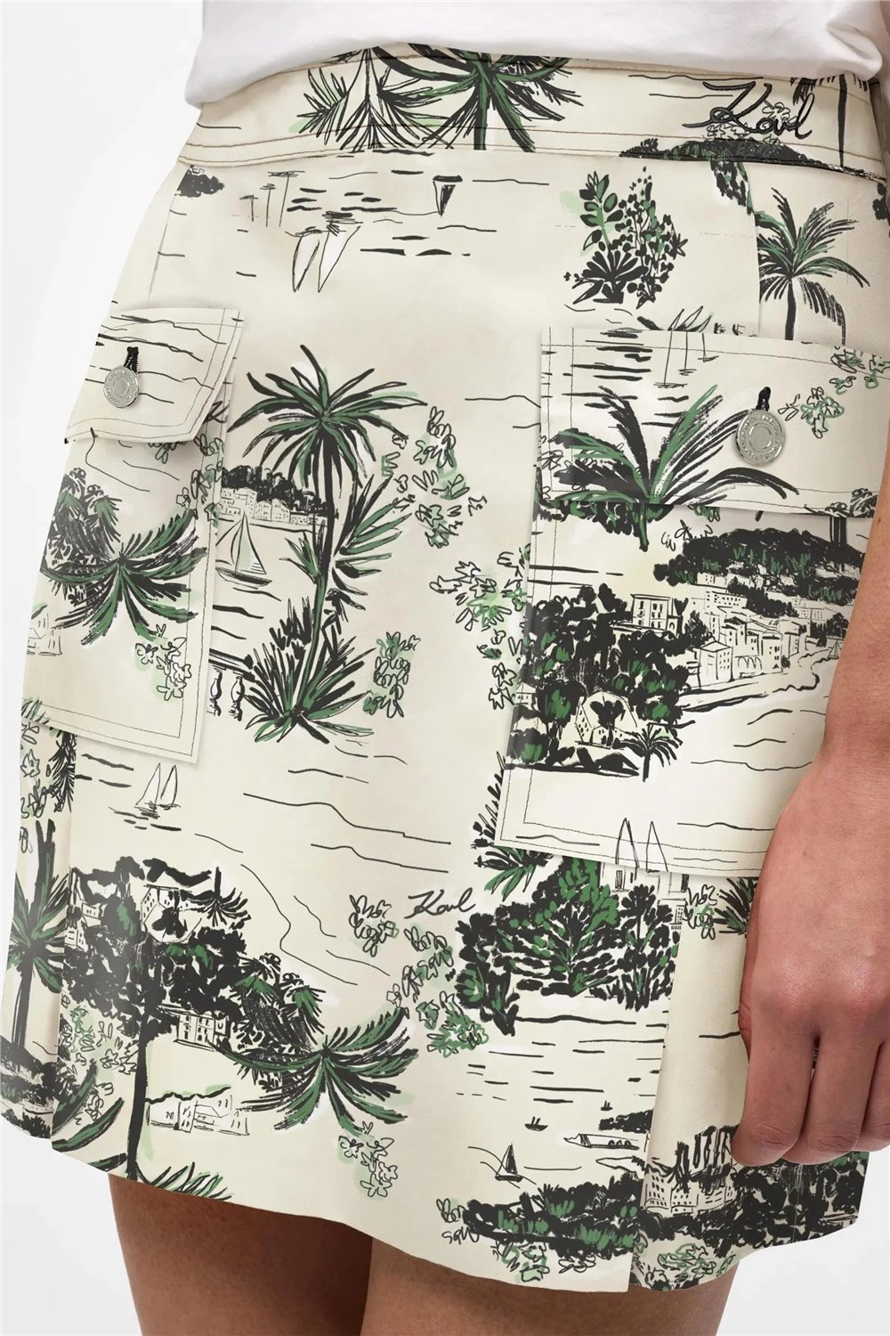 Karl Lagerfeld Printed Skirt Kadın Etek