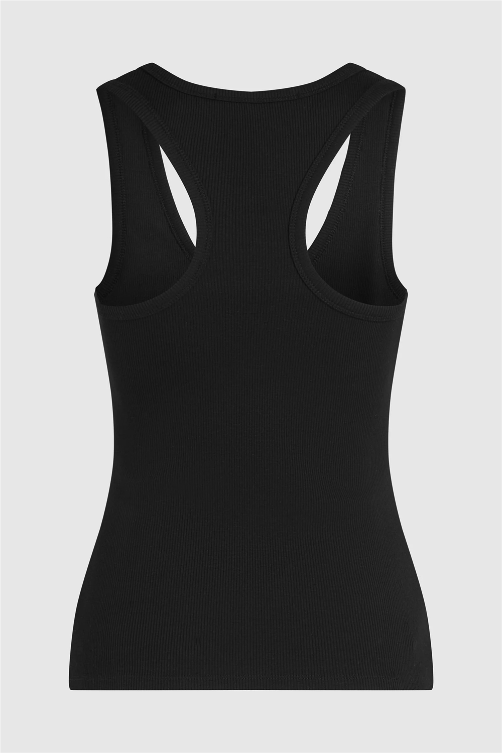 Karl Lagerfeld Ribbed Tank Top Kadın Kolsuz T-Shirt Siyah