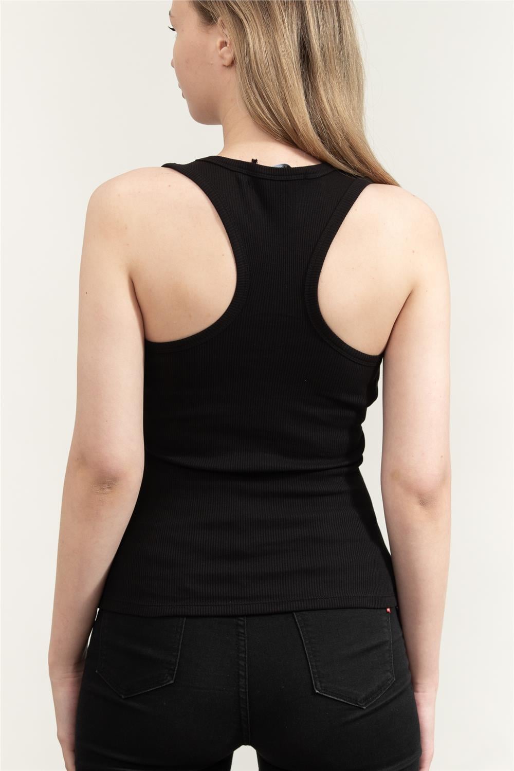 Karl Lagerfeld Ribbed Tank Top Kadın Kolsuz T-Shirt