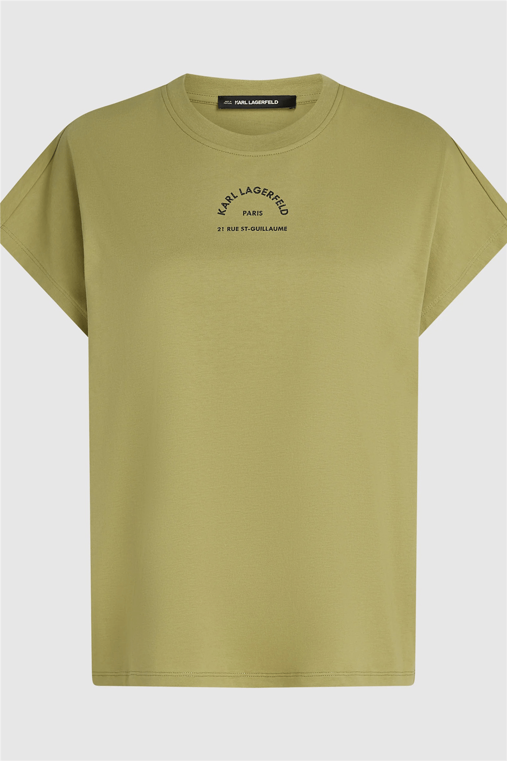 Karl Lagerfeld Rsg Glitter Relaxed Kadın Bisiklet Yaka T-Shirt Çok Renkli