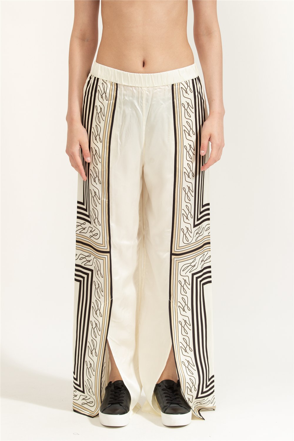 Karl Lagerfeld Scarf Print Pj Pants Kadın Pantolon Çok Renkli