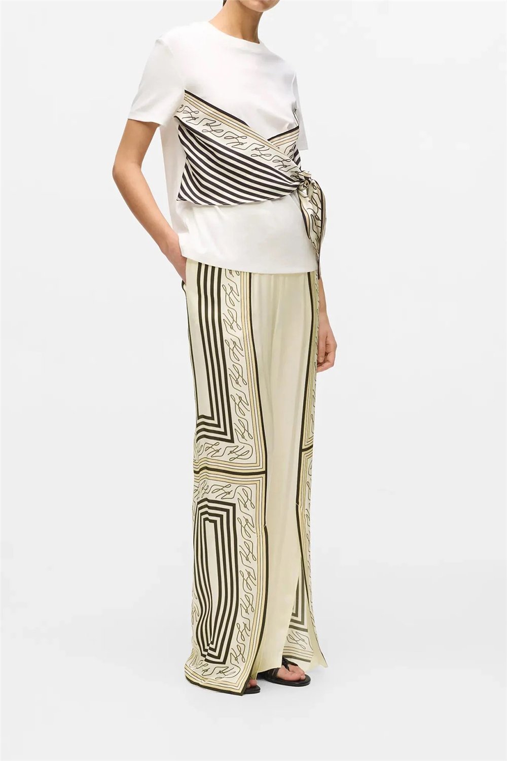 Karl Lagerfeld Scarf Print Pj Pants Kadın Pantolon Çok Renkli