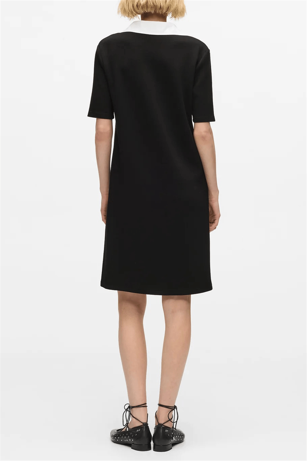 Karl Lagerfeld Signature Collar Kadın T-Shirt Elbise Siyah