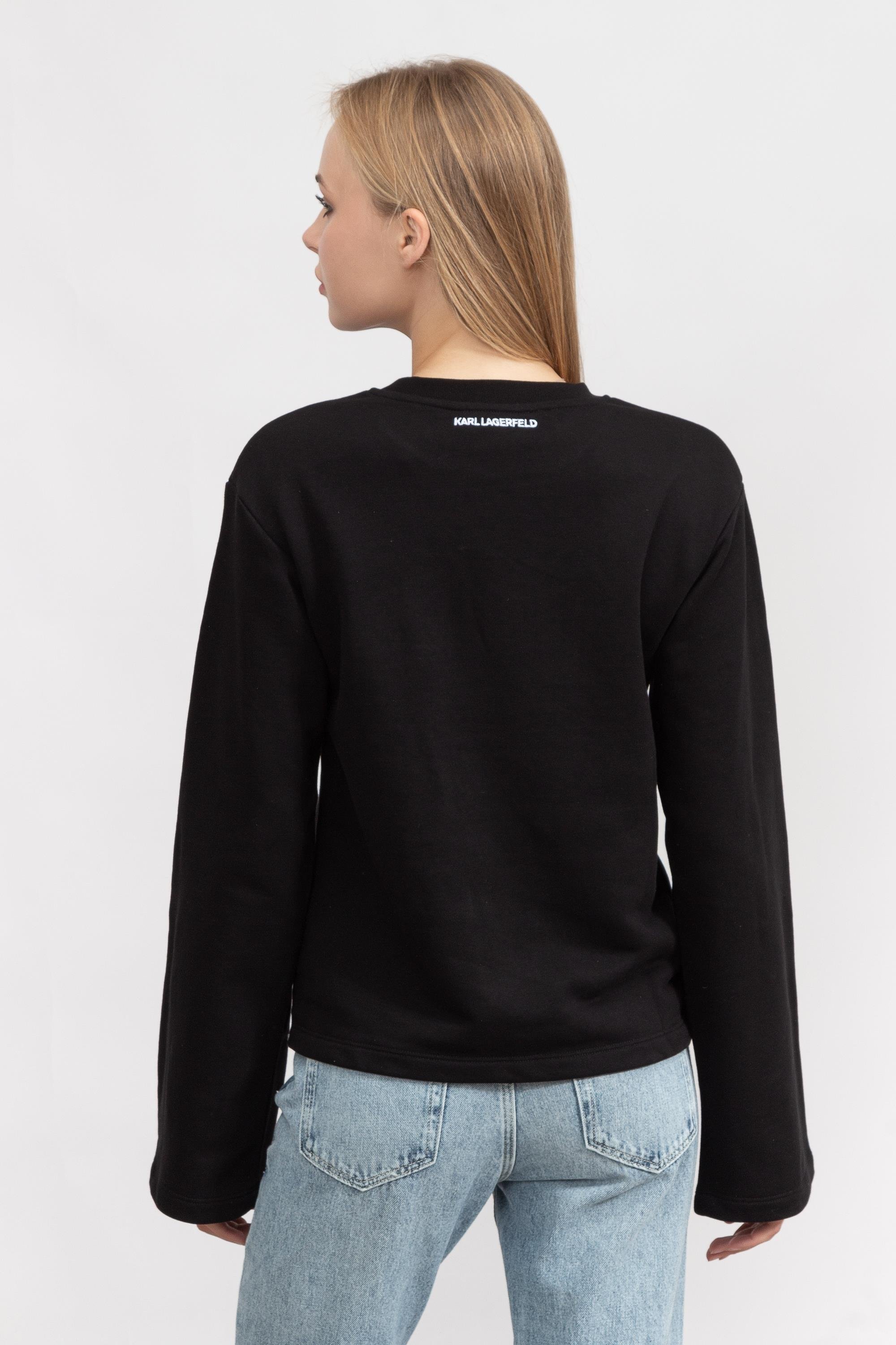 Karl Lagerfeld Signature Kadın Bisiklet Yaka Sweatshirt