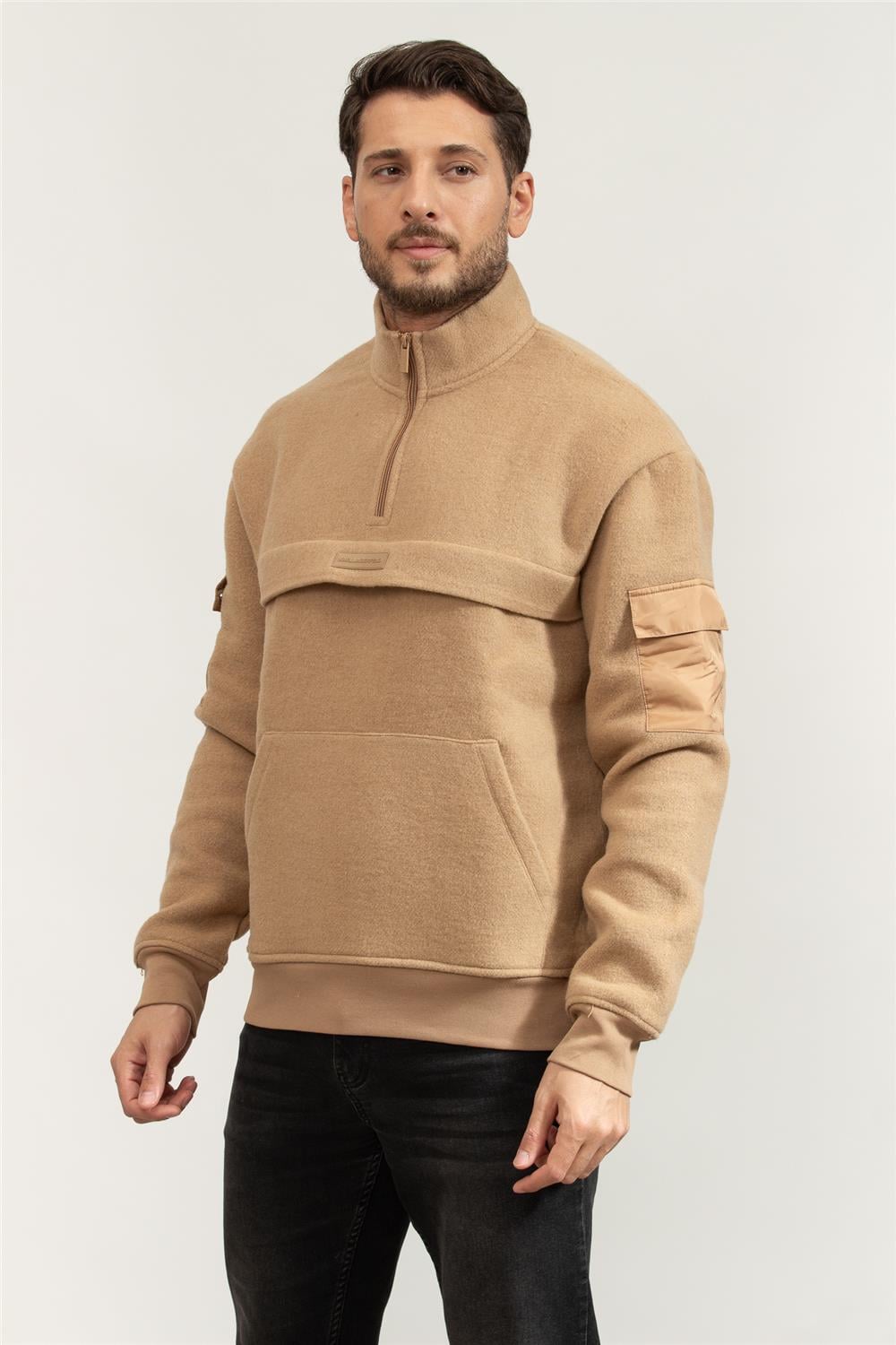 Karl Lagerfeld Troyer Erkek Fermuarlı Sweatshirt