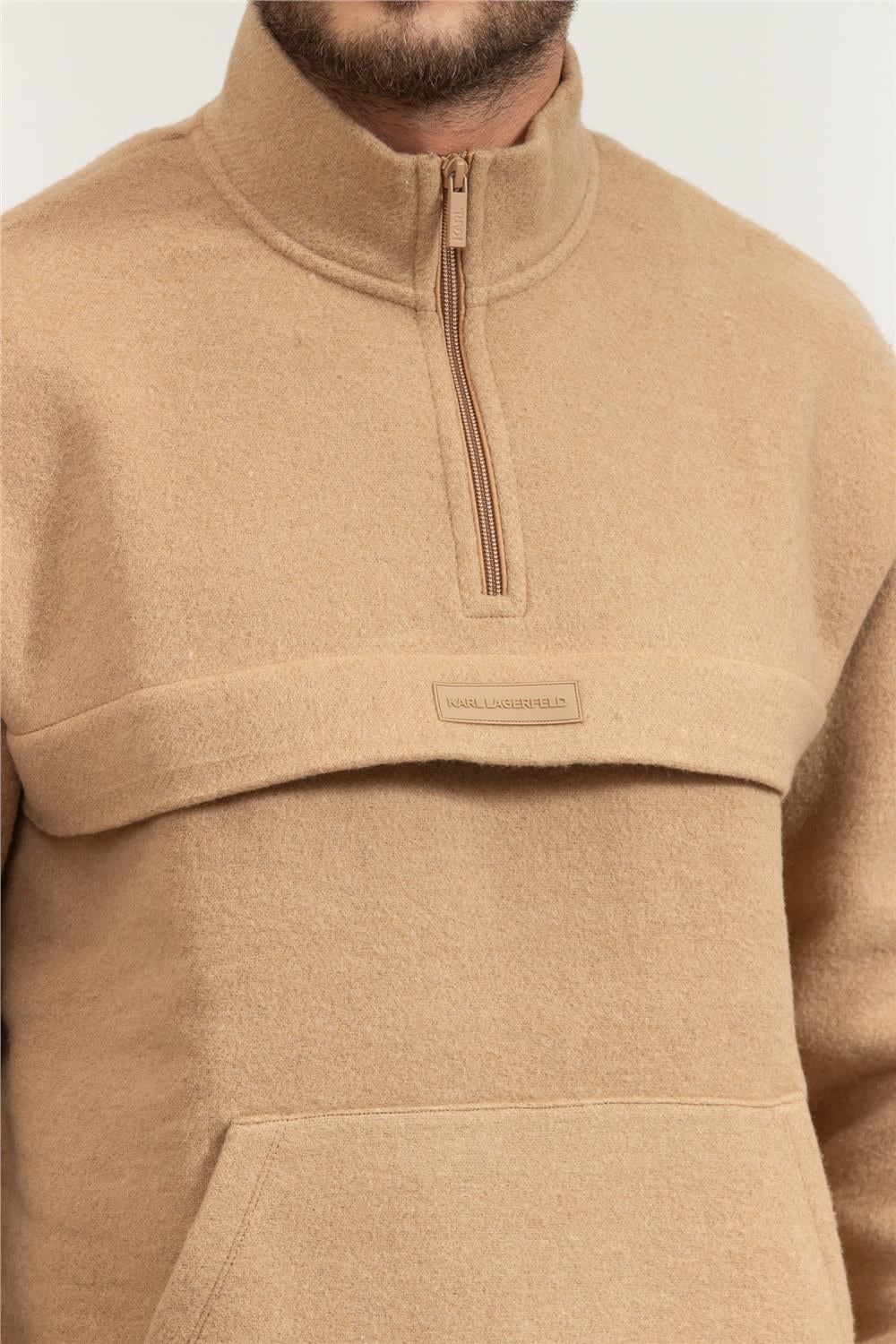 Karl Lagerfeld Troyer Erkek Fermuarlı Sweatshirt