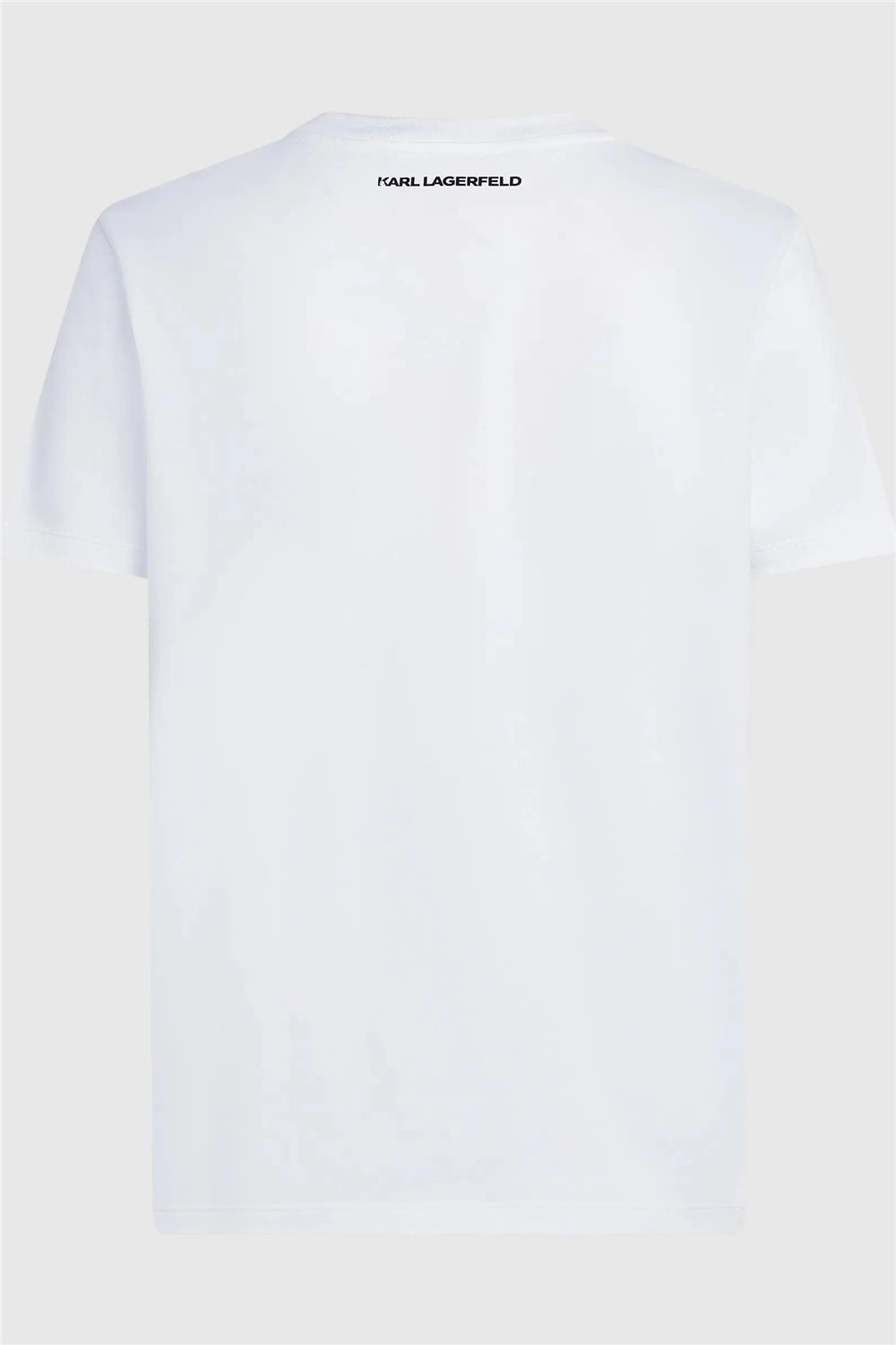 Karl Lagerfeld With Love T-Shirt Kadın Bisiklet Yaka T-Shirt Beyaz