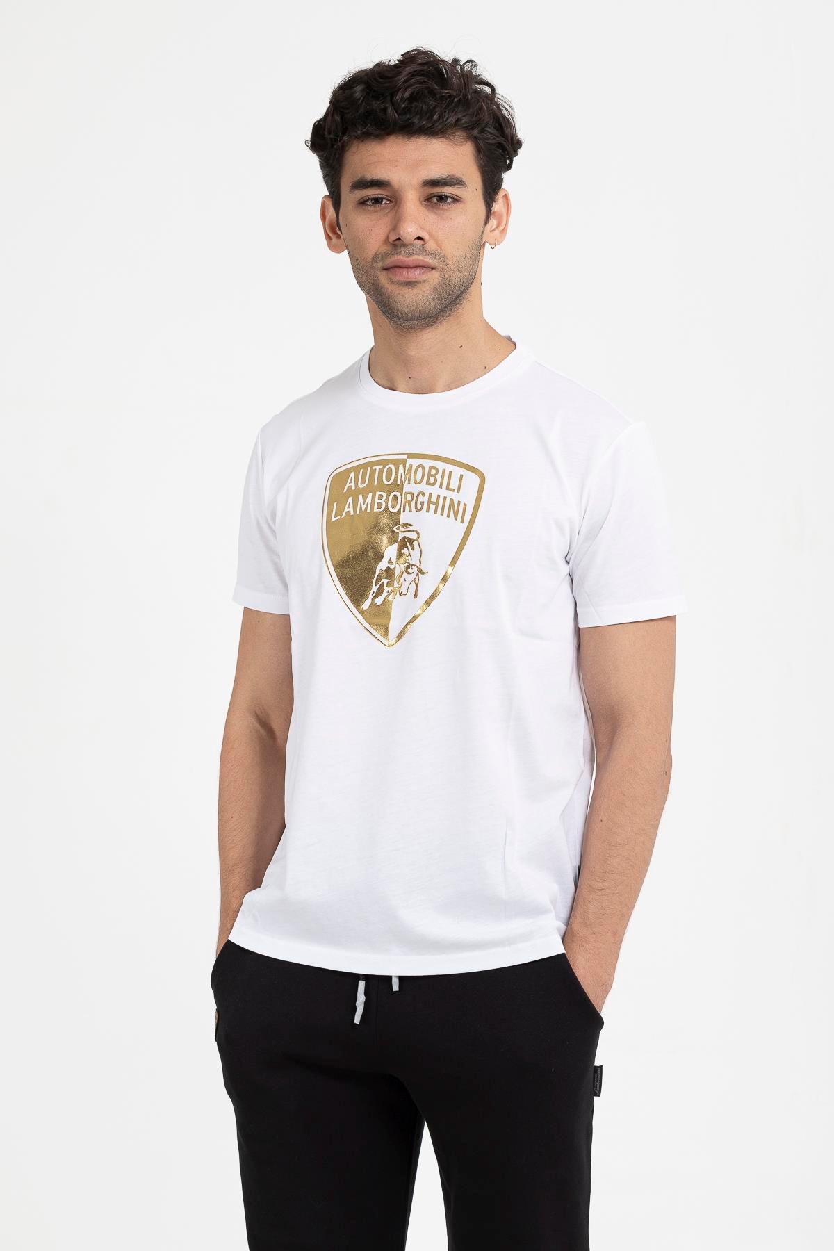 Lamborghini %100 Pamuklu Erkek T-Shirt