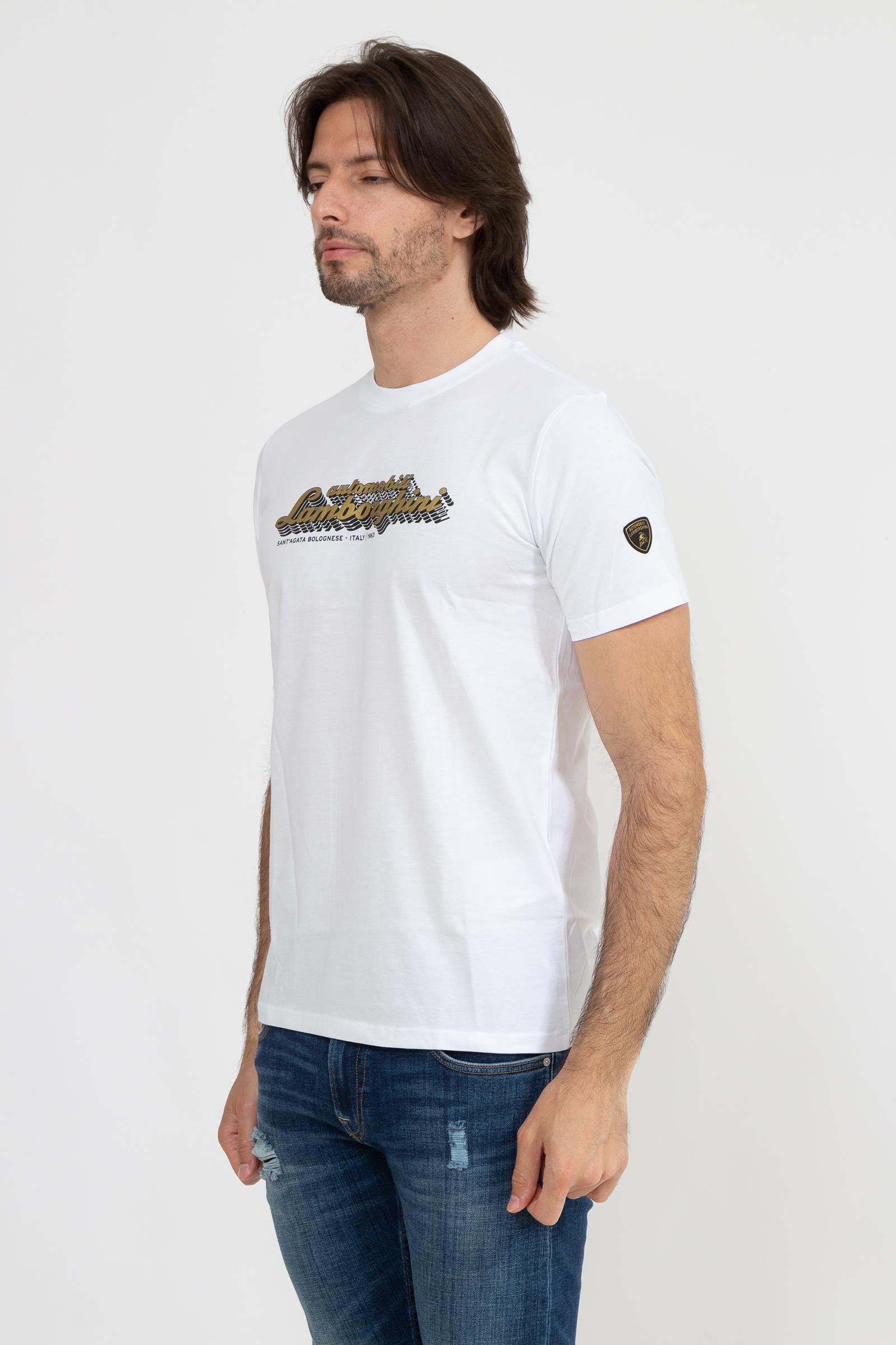 Lamborghini Erkek Bisiklet Yaka T-Shirt