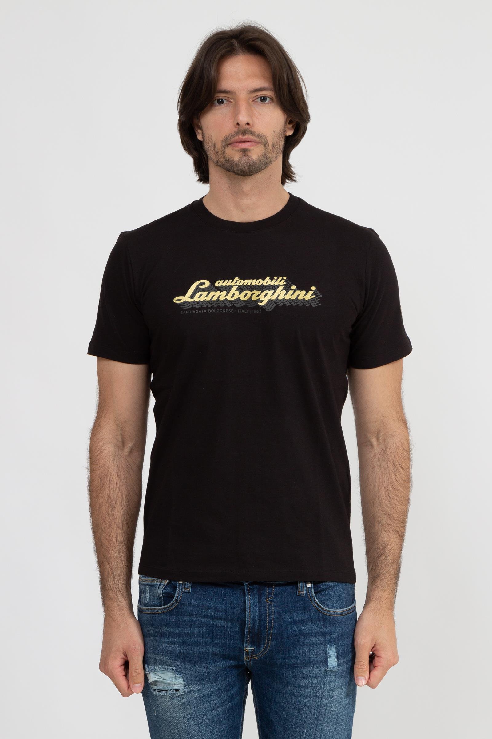 Lamborghini Erkek Bisiklet Yaka T-Shirt