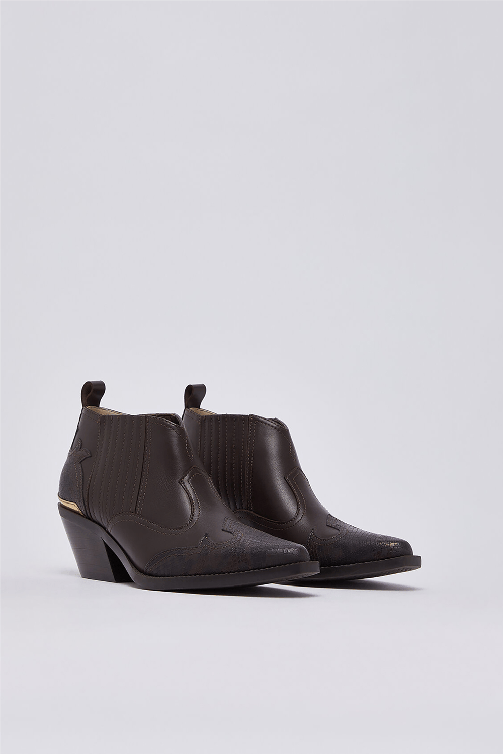 Liu Jo Austin 04 - Ankle Boot Calf Leather/Printed Moka Kadın Bot
