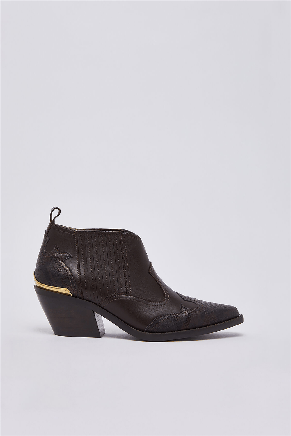 Liu Jo Austin 04 - Ankle Boot Calf Leather/Printed Moka Kadın Bot