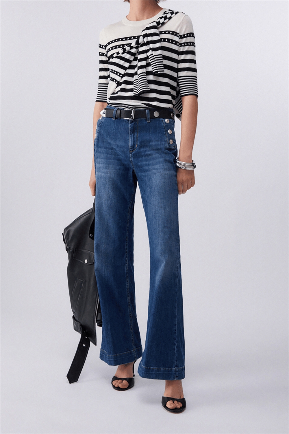 Liu Jo B.Up Flare Button H.W. Kadın Jean Pantolon Mavi