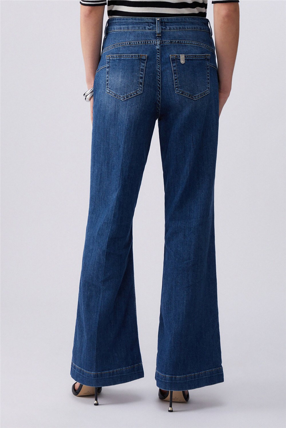 Liu Jo B.Up Flare Button H.W. Kadın Jean Pantolon Mavi