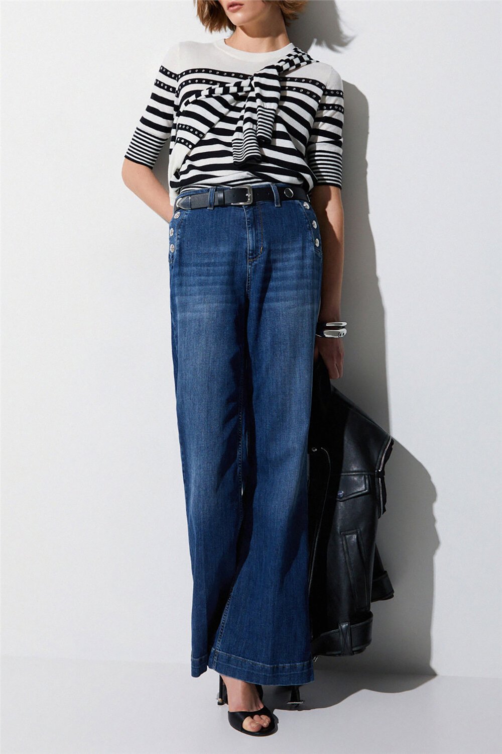 Liu Jo B.Up Flare Button H.W. Kadın Jean Pantolon Mavi