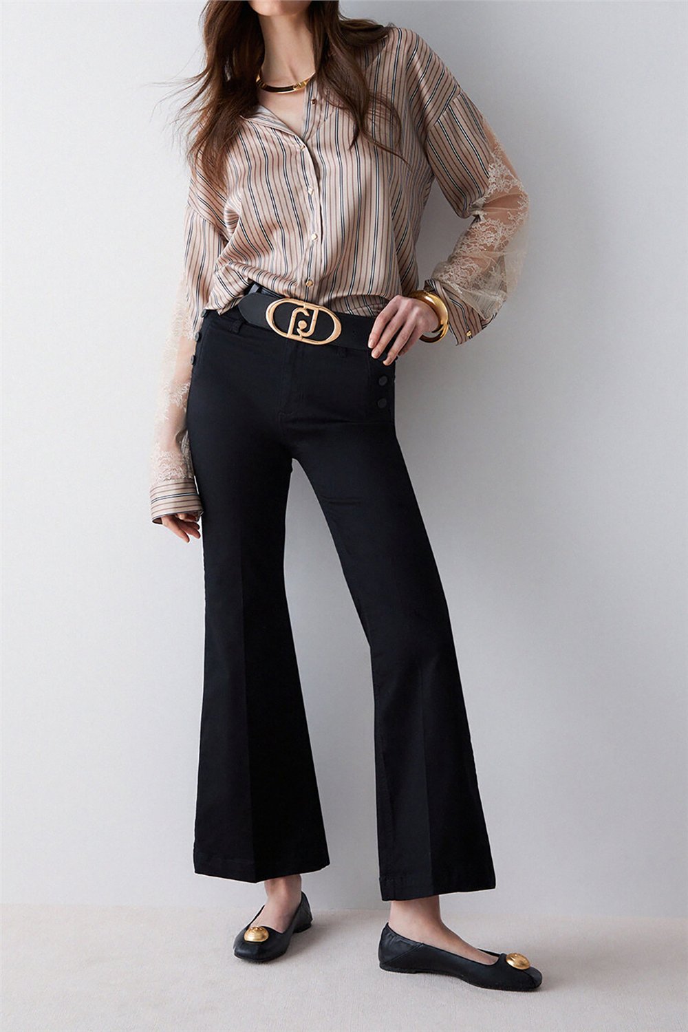 Liu Jo B.Up Flare Jewel H.W. Kadın Pantolon Siyah