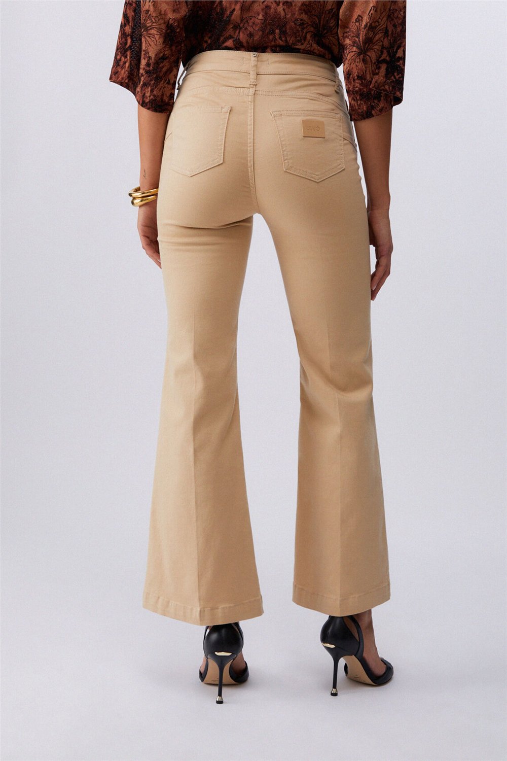 Liu Jo B.Up Flare Jewel H.W. Kadın Pantolon Bej