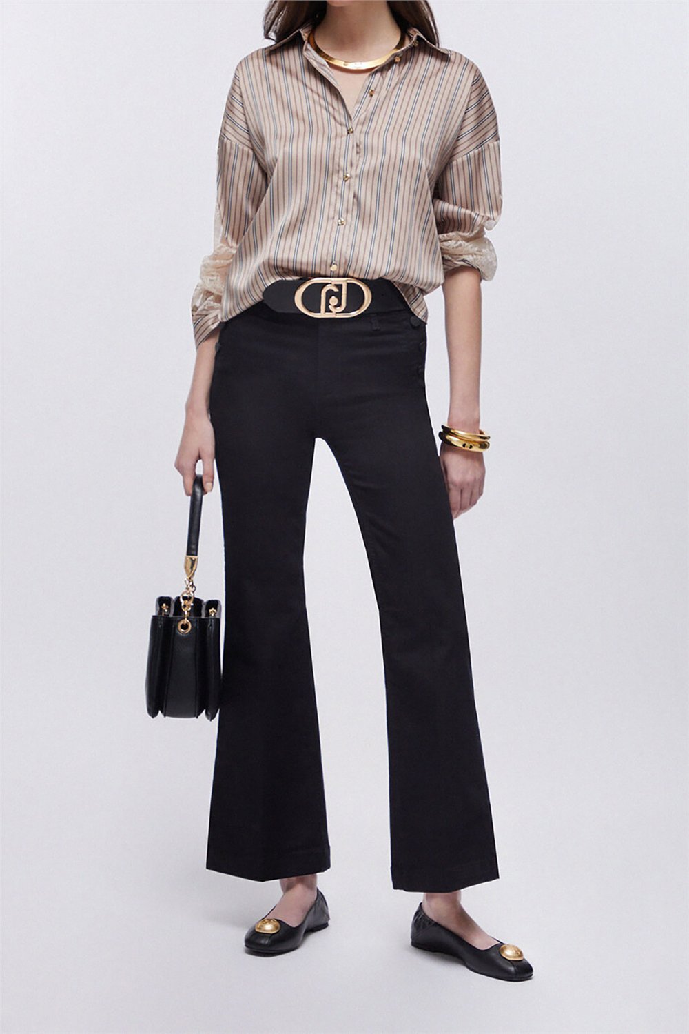 Liu Jo B.Up Flare Jewel H.W. Kadın Pantolon Siyah
