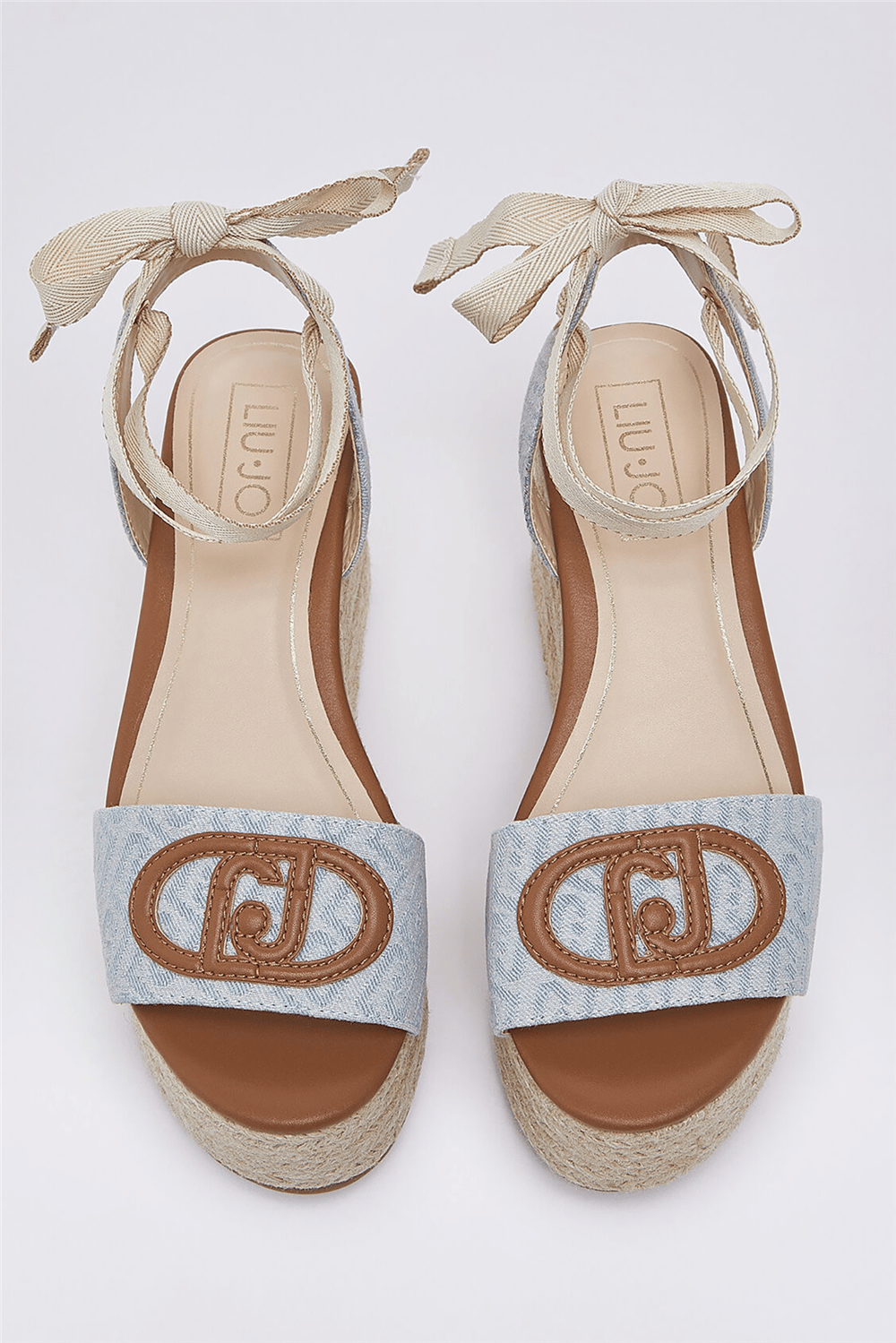 Liu Jo Bali 02 Monogram Kadın Sandalet Açık Mavi