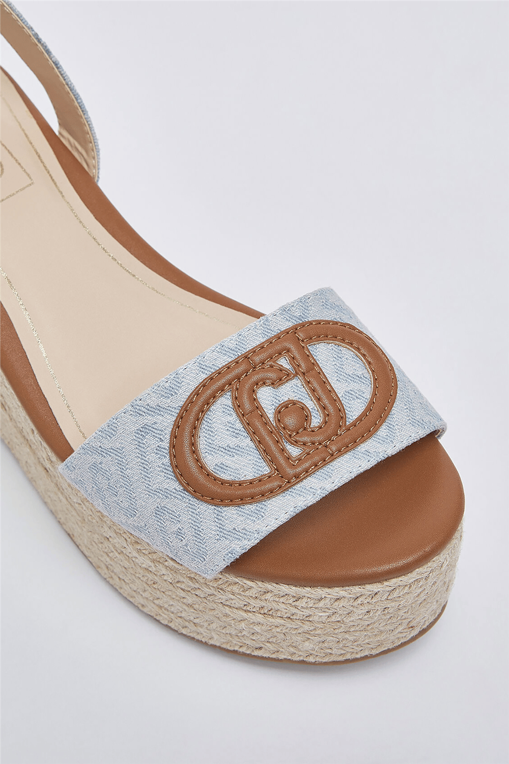 Liu Jo Bali 02 Monogram Kadın Sandalet Açık Mavi