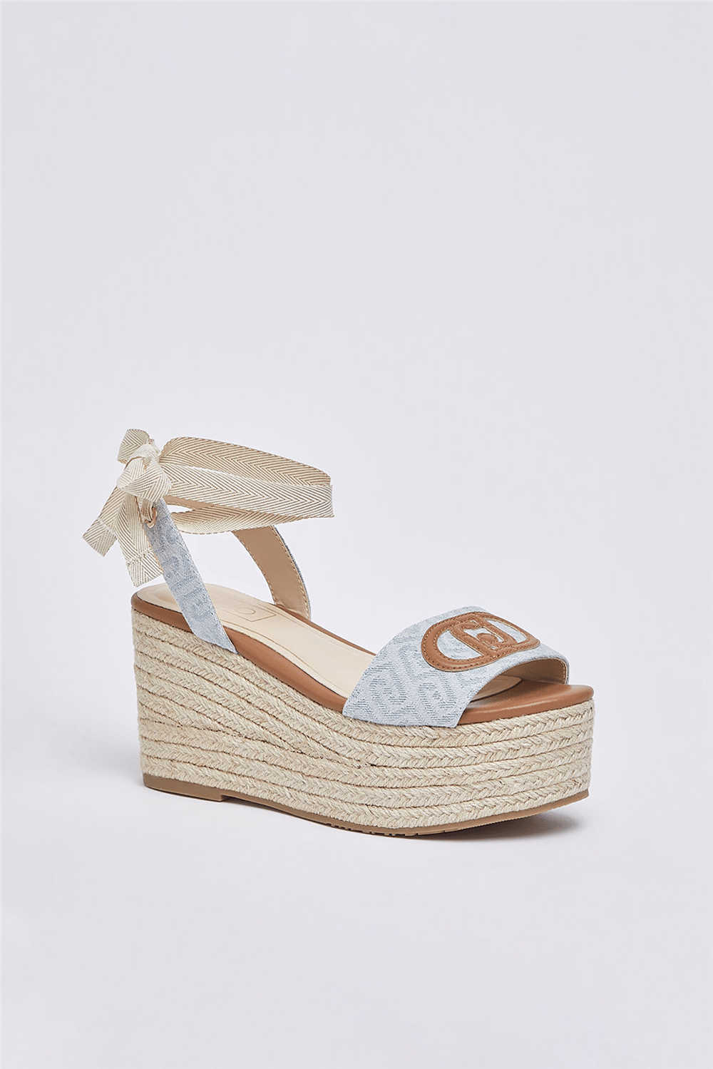 Liu Jo Bali 02 Monogram Kadın Sandalet Açık Mavi