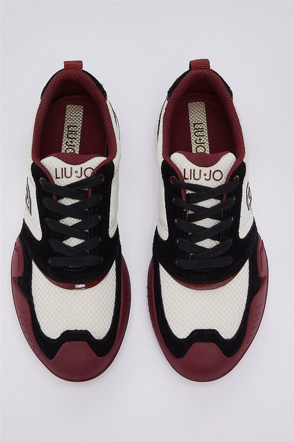 Liu Jo Blossom 02 - Sneaker Cow Suede/Mesh/Calf Milk/Black Kadın Sneaker