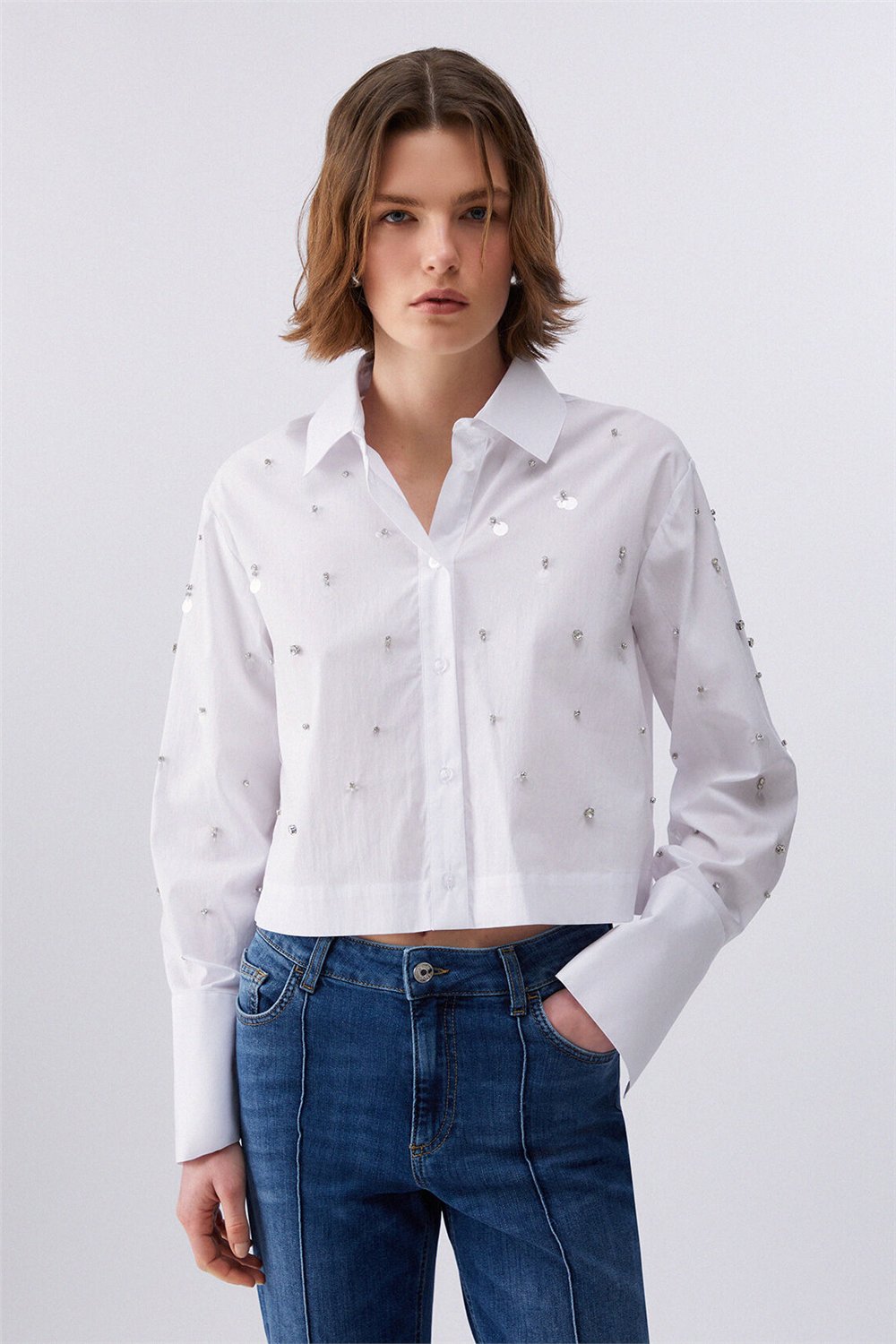 Liu Jo Camicia Ts M/L Kadın Gömlek Beyaz