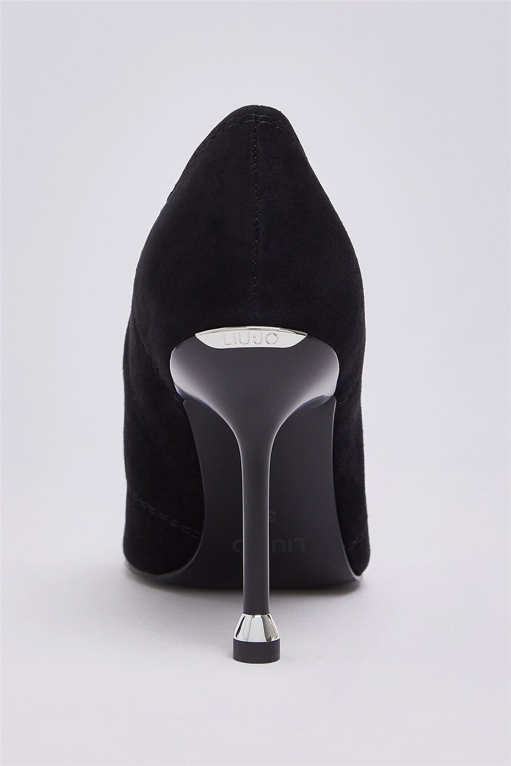 Liu Jo Demi 16 - Decollete Kid Suede/Box Spread Black Kadın Topuklu Ayakkabı Siyah