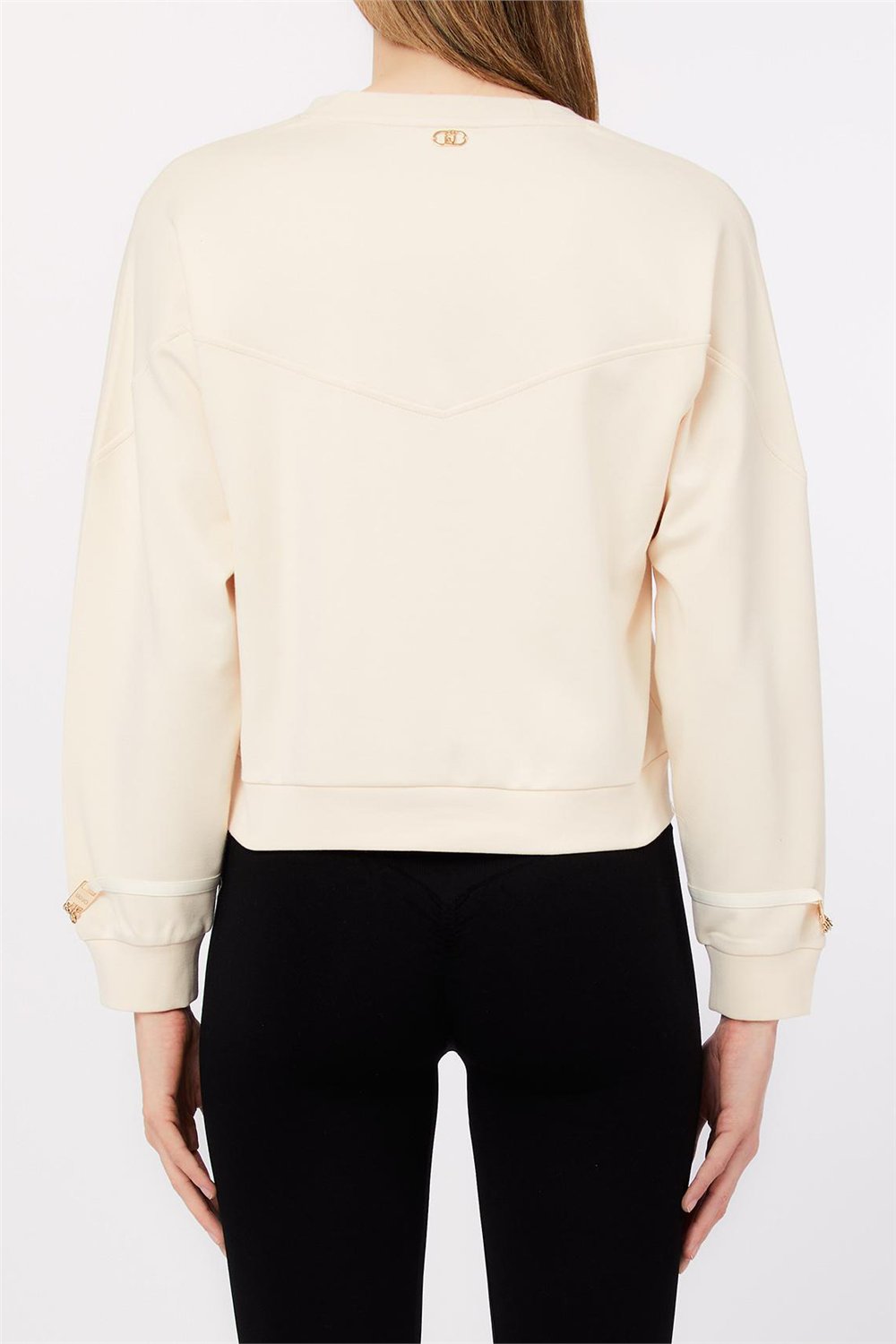 Liu Jo Ecs Felpa Chiusa Kadın Bisiklet Yaka Sweatshirt