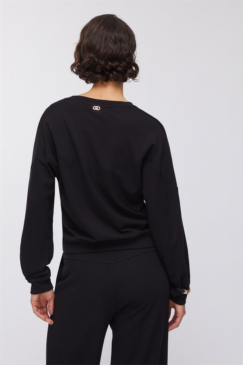 Liu Jo Ecs Felpa Chiusa Kadın Bisiklet Yaka Sweatshirt