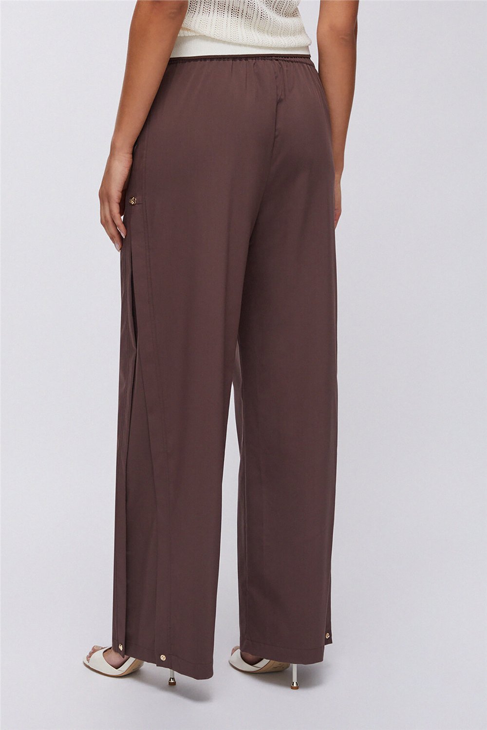 Liu Jo Ecs Pant.Ts Tpotf Lungo Kadın Pantolon Vizon