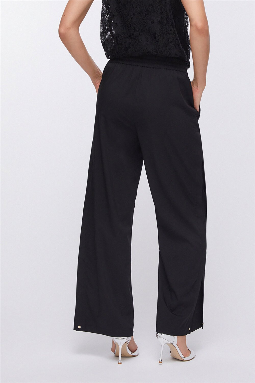 Liu Jo Ecs Pant.Ts Tpotf Lungo Kadın Pantolon Siyah