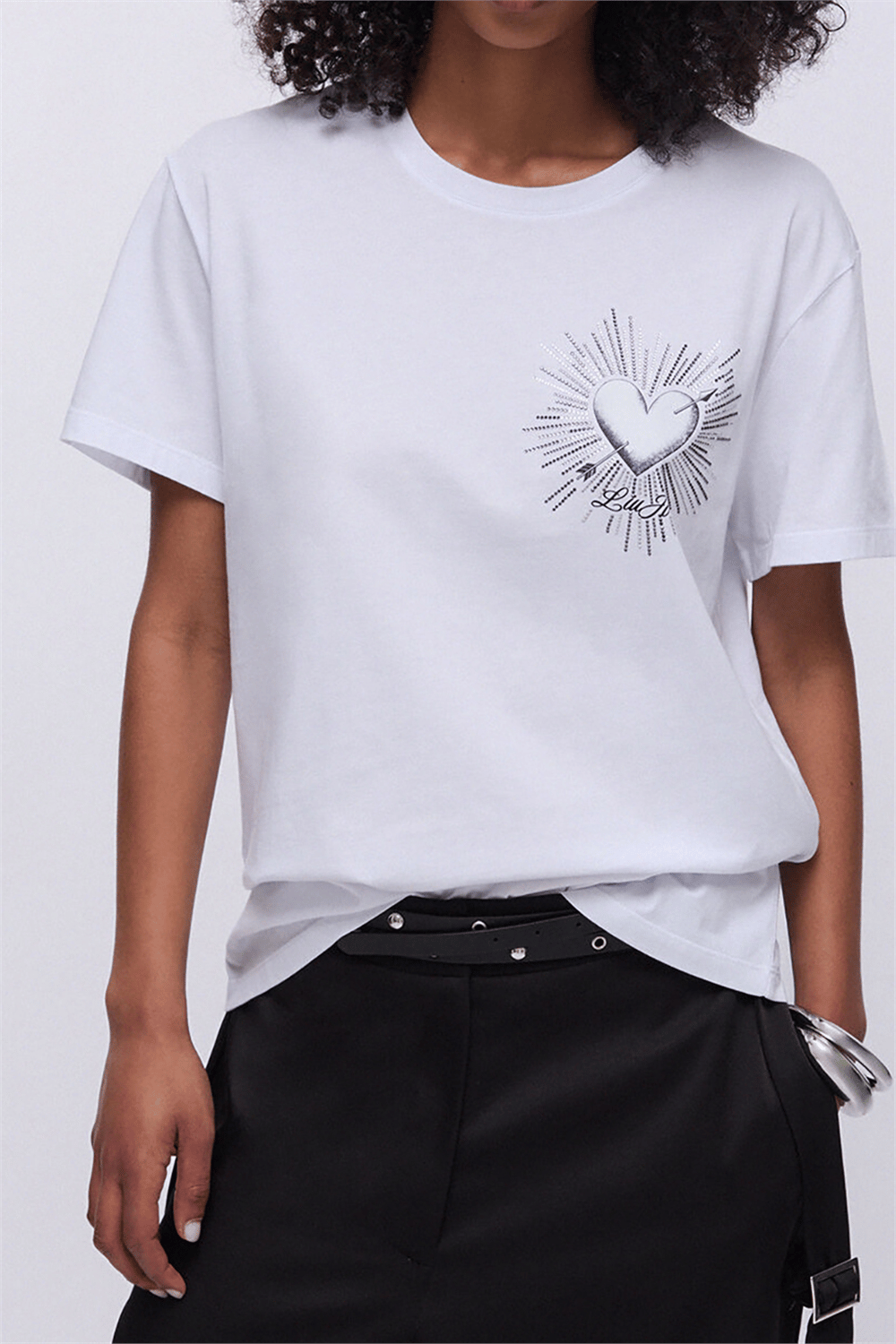 Liu Jo Ecs T-Shirt Moda M/C Kadın Bisiklet Yaka T-Shirt Çok Renkli