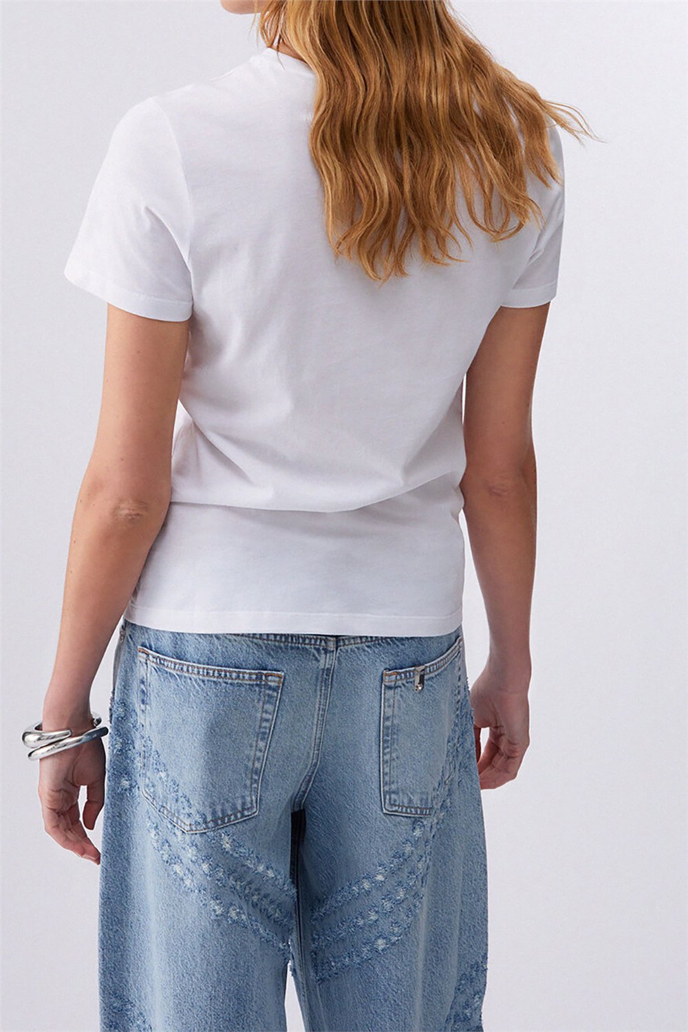 Liu Jo Ecs T-Shirt Moda M/C Kadın Bisiklet Yaka T-Shirt Çok Renkli