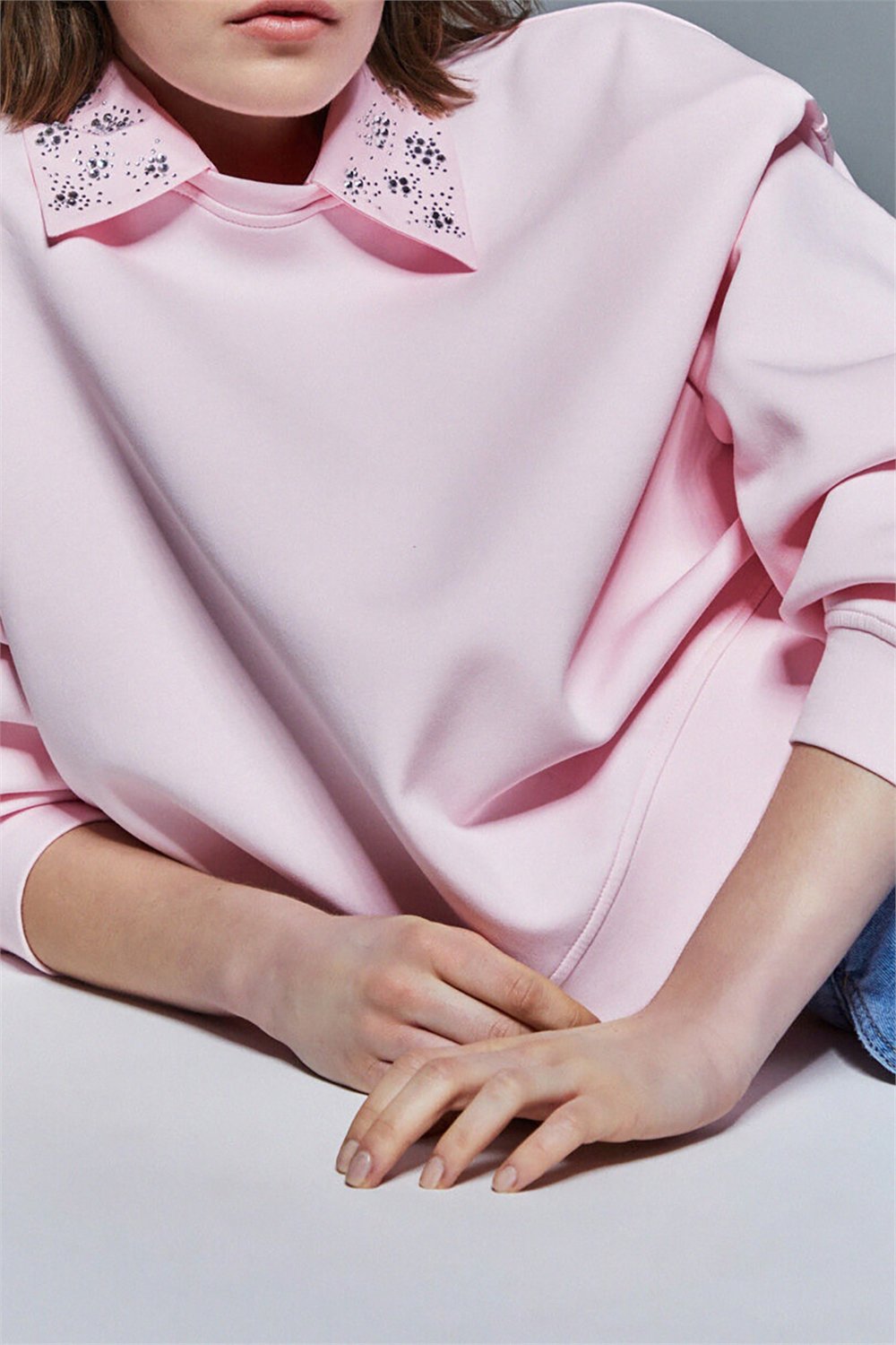 Liu Jo Felpa Chiusa Kadın Bisiklet Yaka Sweatshirt Çok Renkli