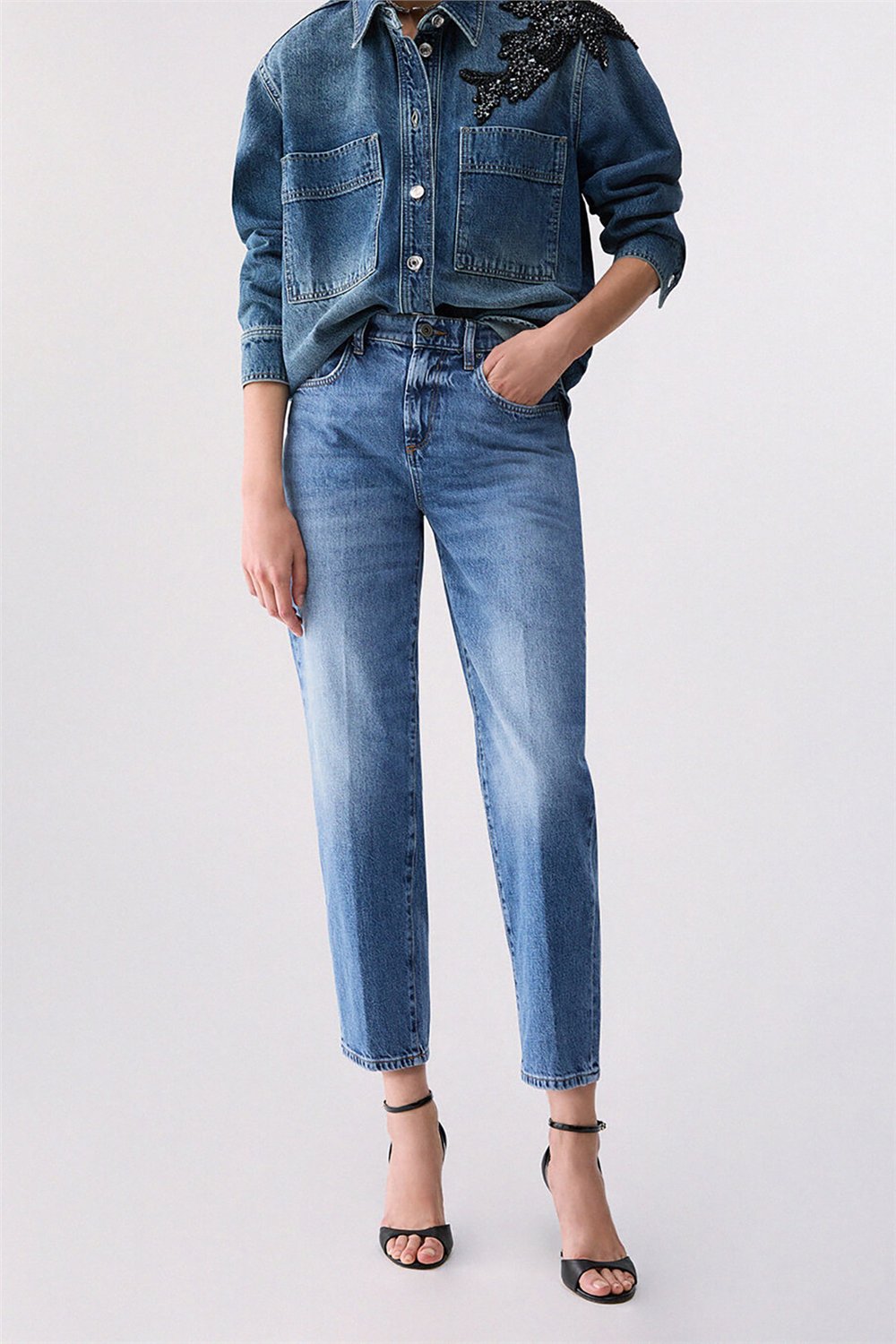 Liu Jo Giubbotto Denim Supe Kadın Kot Mont