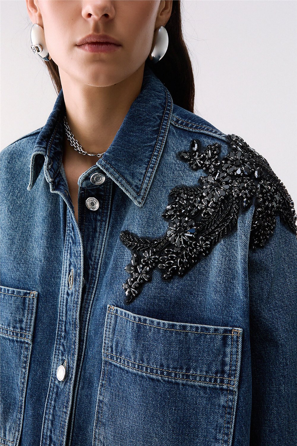 Liu Jo Giubbotto Denim Supe Kadın Kot Mont