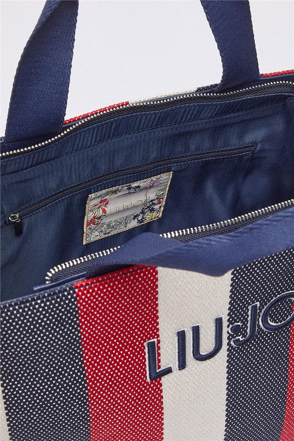 Liu Jo L Tote Striped Canvas Kadın Omuz Çantası