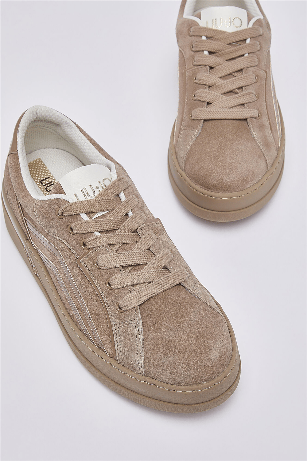 Liu Jo Lena 02 - Sneaker Cow Suede/Patent Moka Kadın Sneaker
